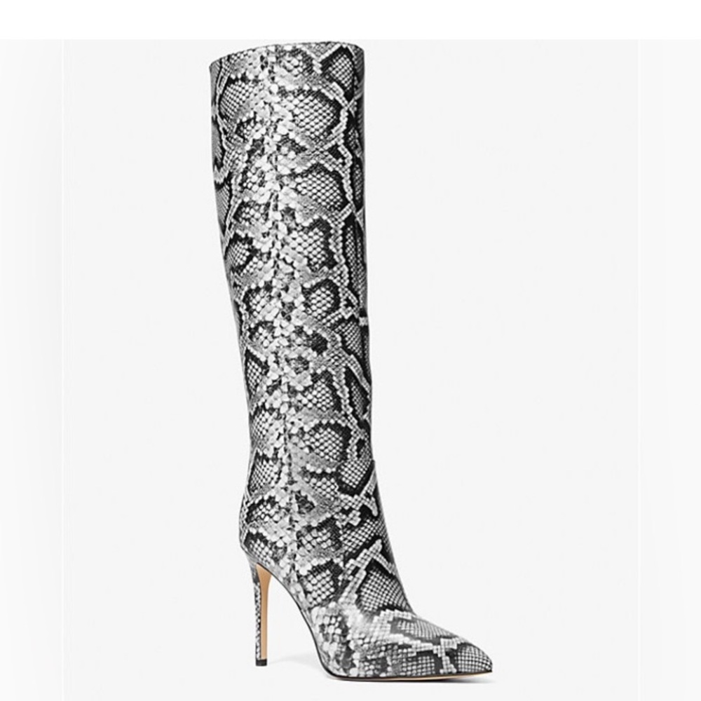 Michael Kors Embossed  Snake/Python Boots - size 7.5 - new.